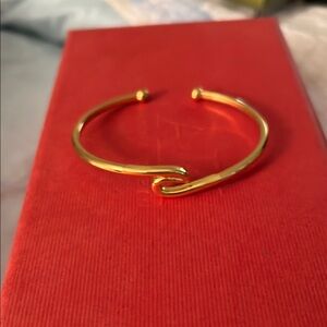 Avon Gold Nail Bracelet Modern Minimalist Design